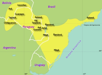 guarani mapa