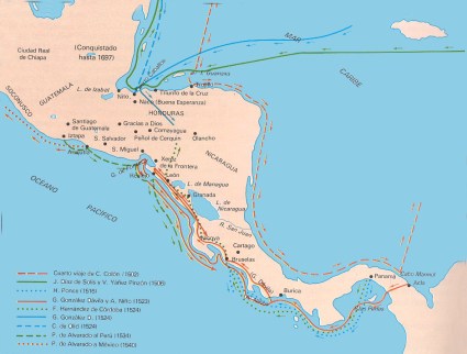 Descubrimiento de Centroamerica, 1502-1540