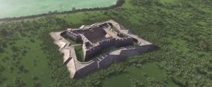 san luis de bocachica. recostruccion virtual. Museo Naval Madrid.