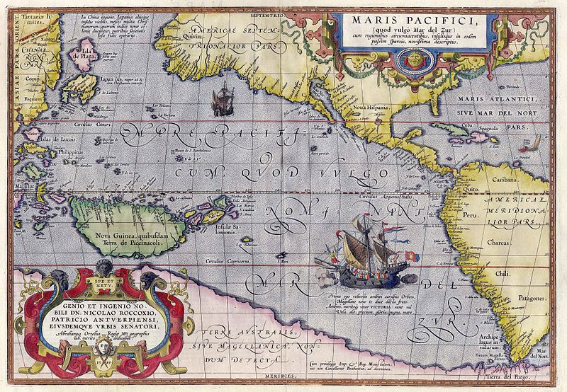 1589 Ortelius_-_Maris_Pacifici_1589