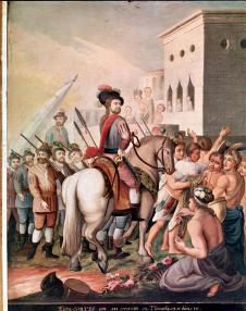 entrada-de-hernan-cortes-en-tlaxcala-de-la-serie-conquista-de-mexico