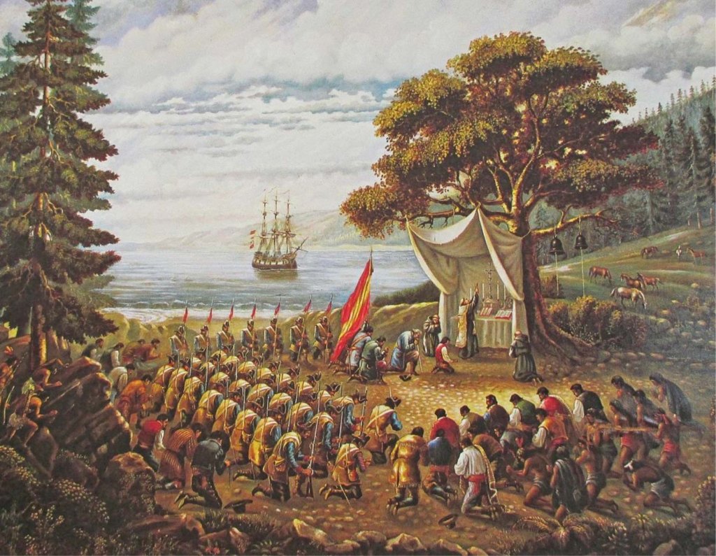 La imagen tiene un atributo ALT vacío; su nombre de archivo es father-serra-meeting-portola-2x-photo-credit-california-history-room-monterey-public-library-1.jpg