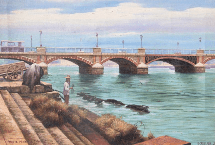 La imagen tiene un atributo ALT vacío; su nombre de archivo es puente-de-espana.-pintura-al-oleo-de-cabisada-junior-finales-xx-museo-oriental-de-valladolid.png